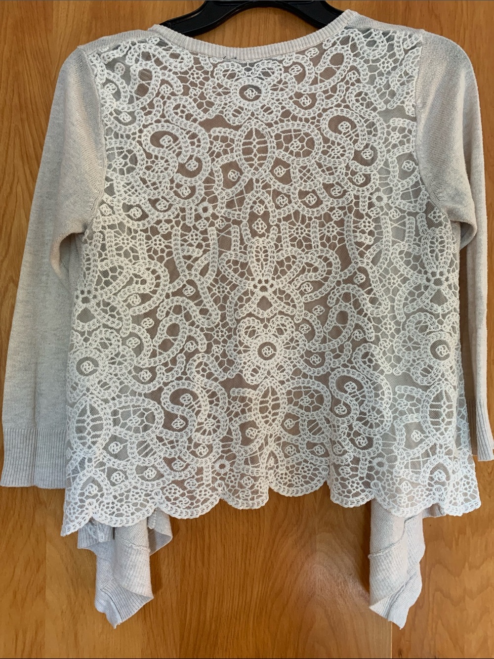 American Eagle boho festival dainty open front crochet Back cardigan szXS - Picture 4 of 5